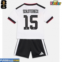 Deutschland Nico Schlotterbeck #15 Heimtrikotsatz Kinder EM 2024 Kurzarm (+ Kurze Hosen)